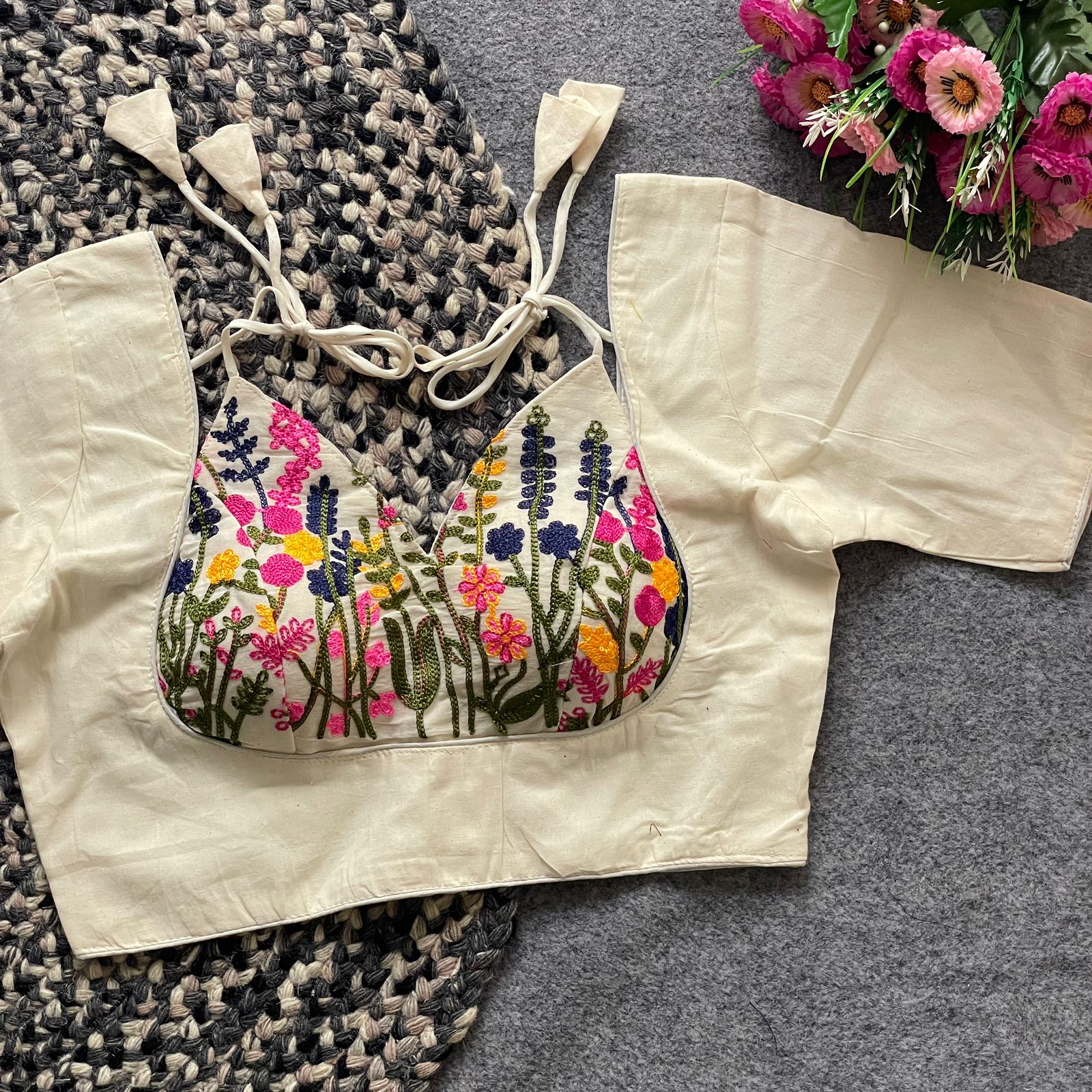 Charuvika Khadi Cotton Blouse